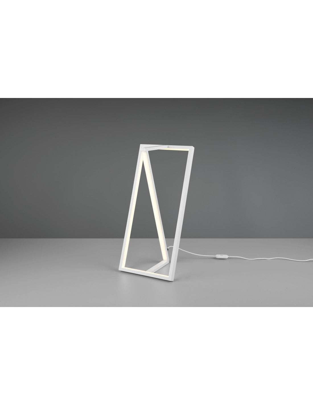 Lámpara de mesa cuadrada moderna con atenuador táctil LED Edge White Trio Lighting