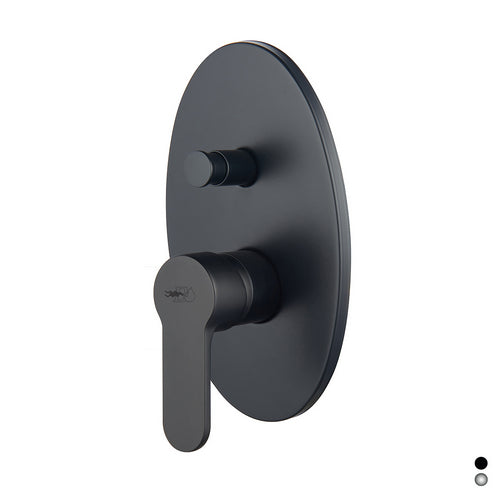 Mezclador monomando de ducha empotrado con desviador - Serie Paco - Cromo