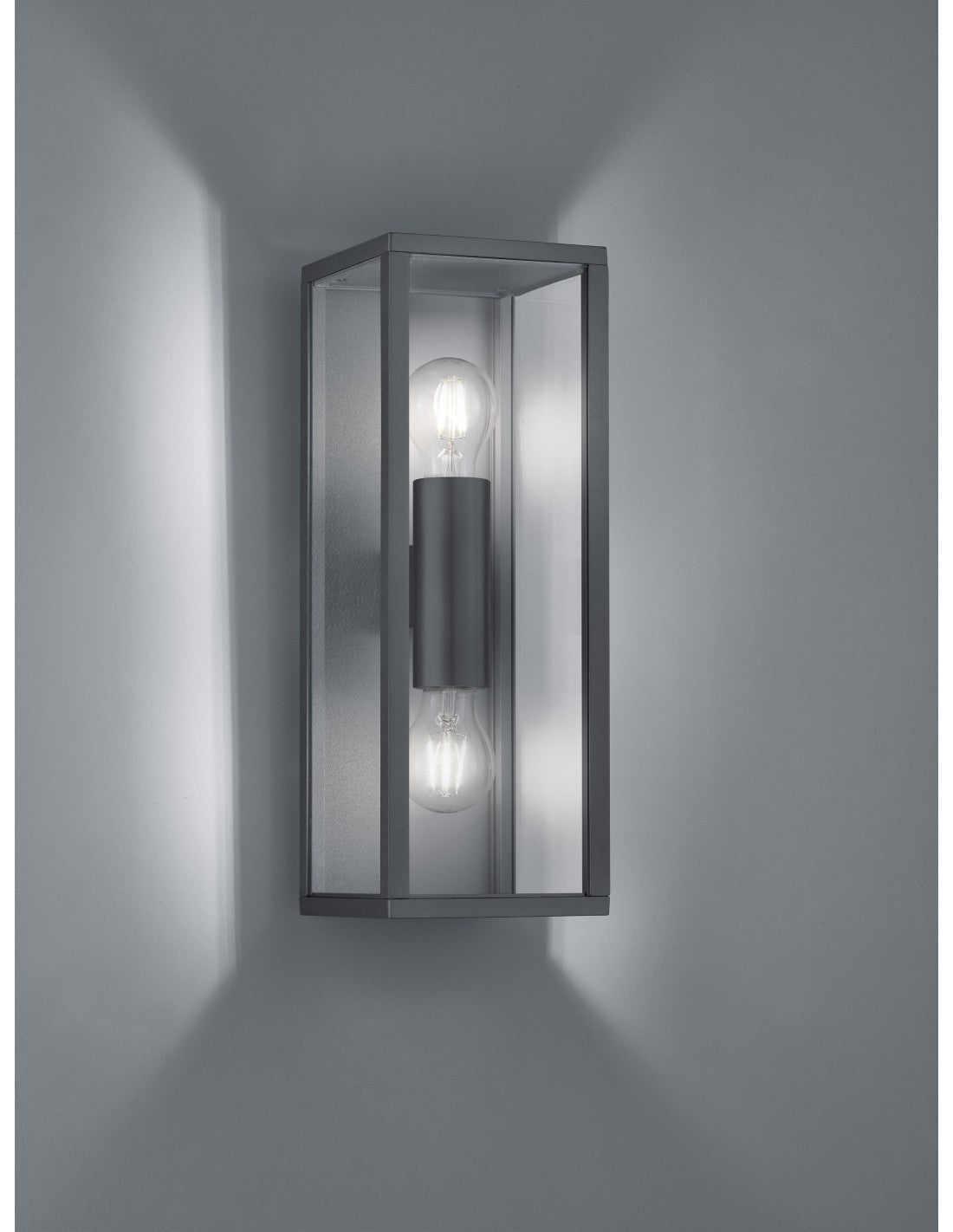 Garonne Antracita Aplique Doble Luz Arriba y Abajo IP44 Trio Lighting