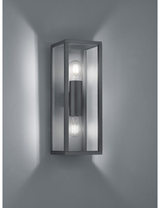 Garonne Antracita Aplique Doble Luz Arriba y Abajo IP44 Trio Lighting