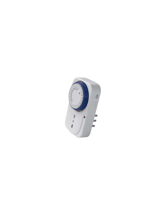 Toma Temporizada Diaria Bypass 2P+T 16A Electraline Blanco: ¡El complemento ideal para tu hogar!