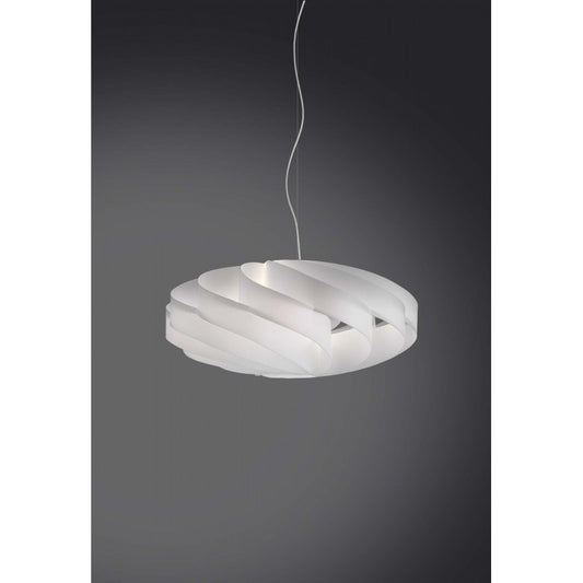 Lámpara colgante de Polilux FLAT tres luces Blanco diámetro 70x h34 cm