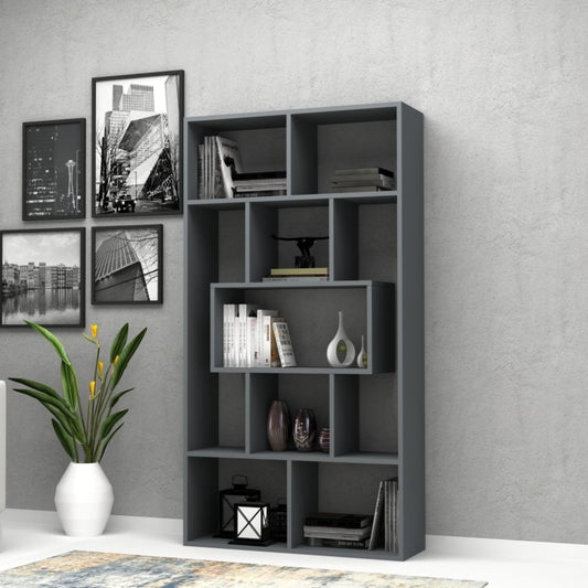 Librería Face hormigón gris 90x30x170H cm.