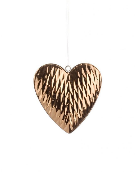 8x Colgante de corazón de cobre chapado S