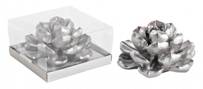 8x Vela romántica plateada