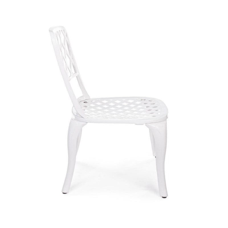 Silla De Exterior En Aluminio Blanco Faenza 44X4 H89 Cm
