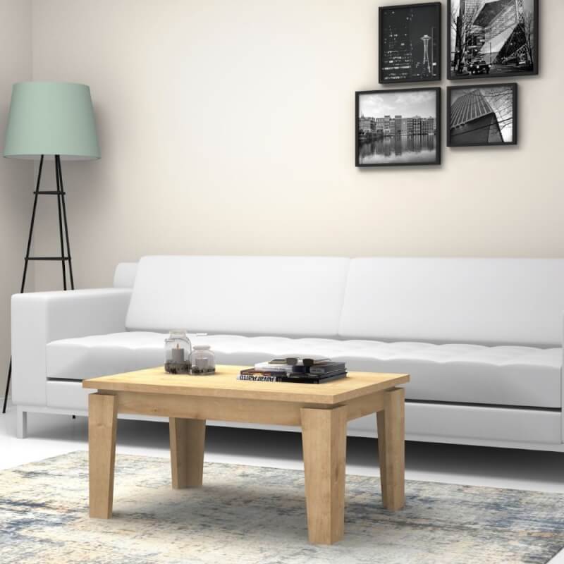 Mesa de centro 90x60x45 H roble