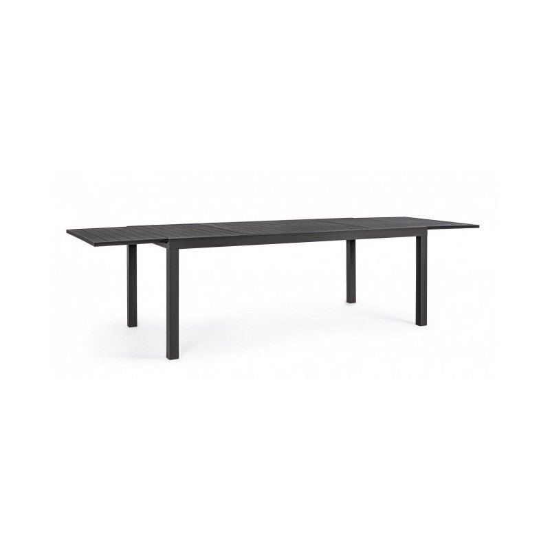 Mesa de exterior HILDE de aluminio antracita Extensible 200-300x100x h75 cm
