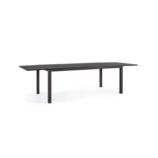 Mesa de exterior HILDE de aluminio antracita Extensible 200-300x100x h75 cm