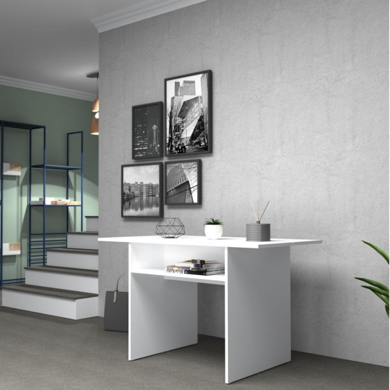 Mesa consola plegable Alerce blanco IKEBANA 120x40x h76 cm