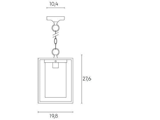 Suspensión E27 linea domus blanca
