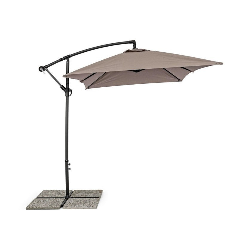 Paraguas Texas 2x3 cm antracita-gris tórtola