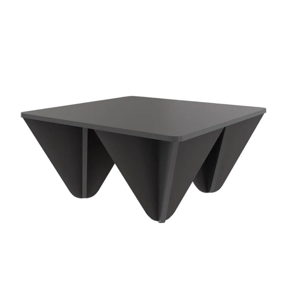 Mesa de diseño Diamond cuadrada para salón antracita