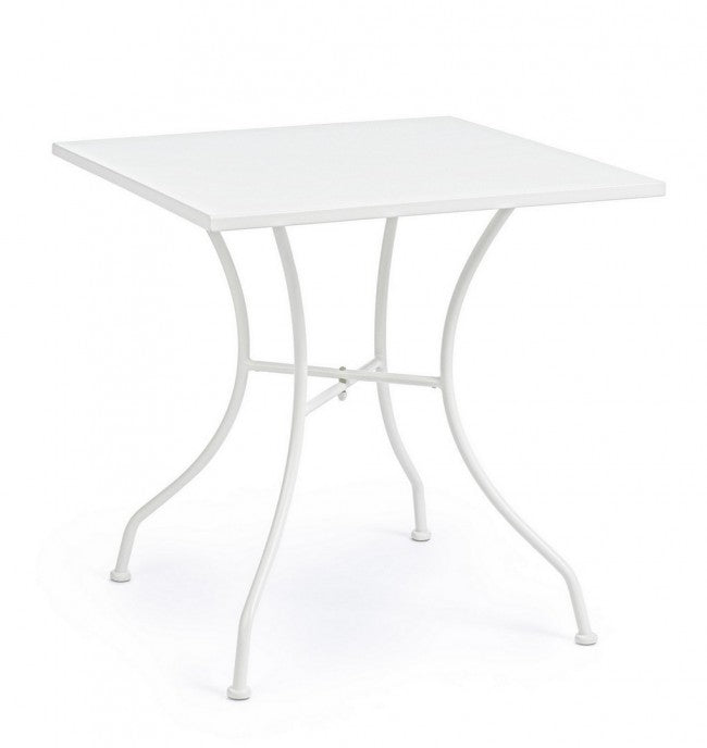 Mesa de acero Kelsie blanca 70x70 cm