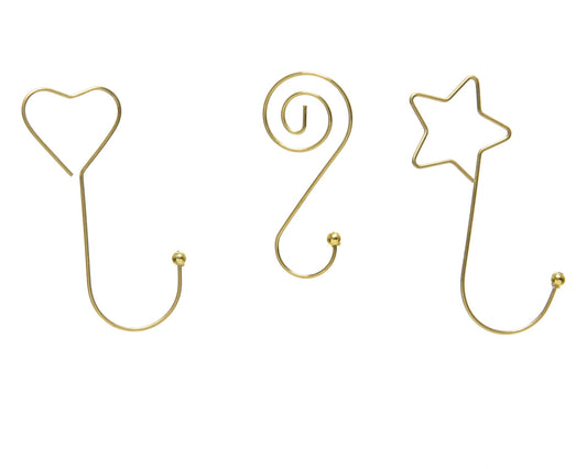 Pack de 12 piezas de ganchos para bolas o adornos.