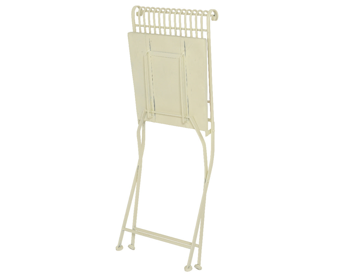 Silla de bistró de exterior Bilbao en hierro plegable