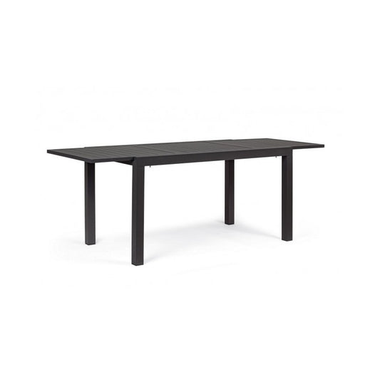 Mesa de exterior extensible en aluminio antracita 140-210x77x h75 cm