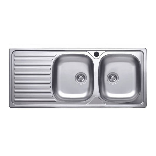 Fregadero 116x50 SA138 2 senos y escurridor izquierdo