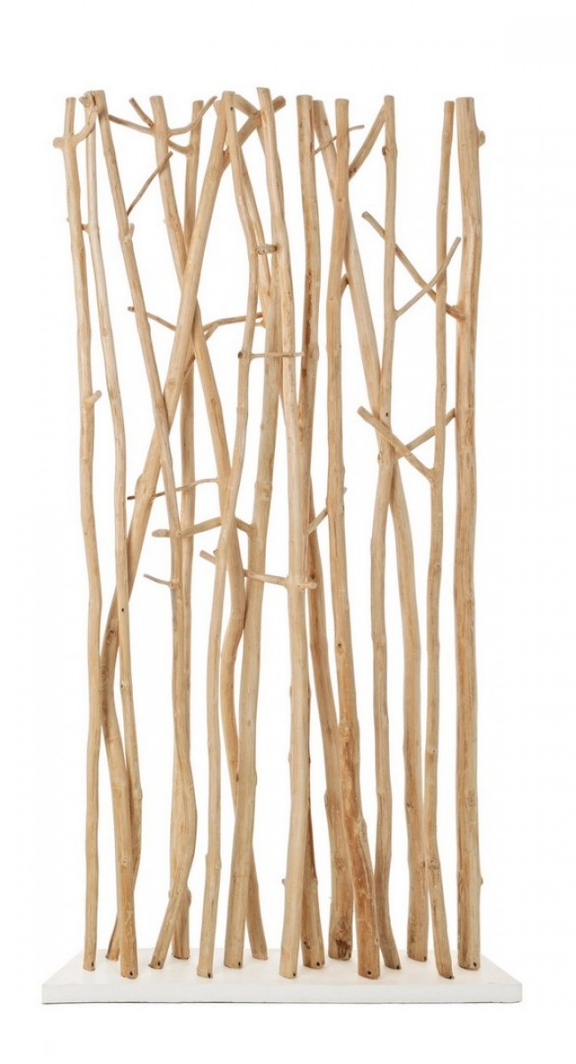 Biombo Aili en madera natural 100x18,5x180h cm