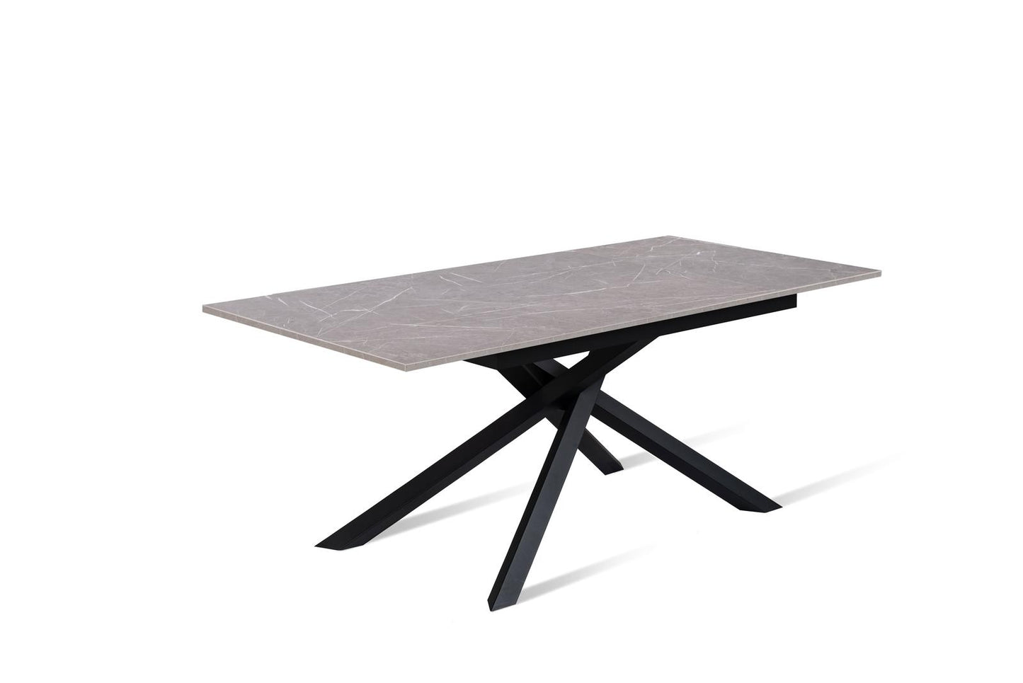 Mesa extensible antracita-negro 90 cm x 140- 190 cm Alt. 76 cm