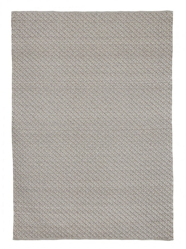 Alfombra de exterior gris en fibra sintética hecha a mano 230x350