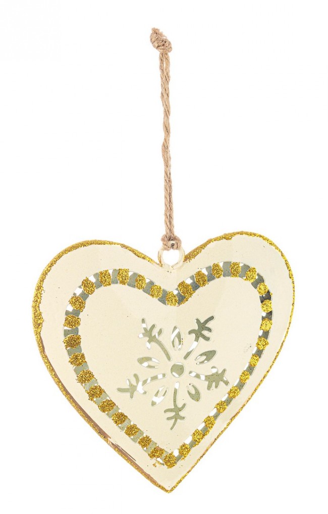 12x Colgante de corazón escamoso de oro