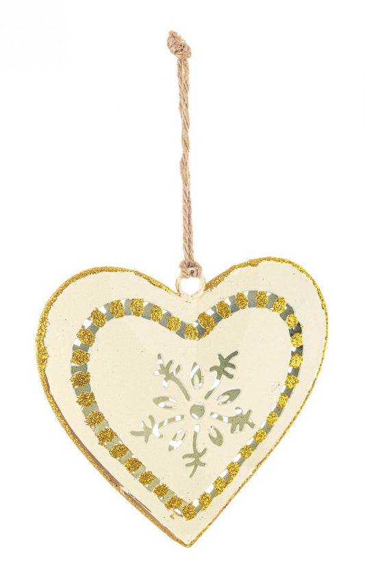 12x Colgante de corazón escamoso de oro