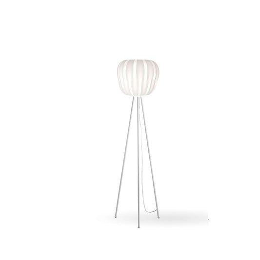 Lámpara De Pie Trípode De Metal Blanco Cm. 42x165h