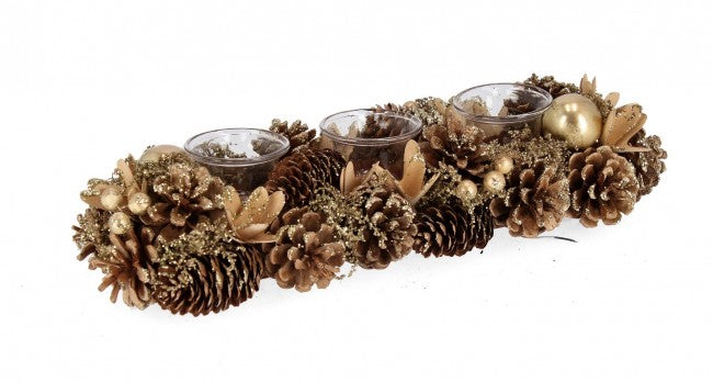 4x Portavelas 3P Lilibeth Rett Oro