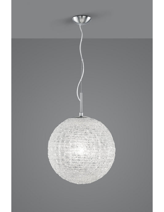Sweety Suspensión 1xE27 Níquel Y Acrílico Ø40 cm Trio Lighting