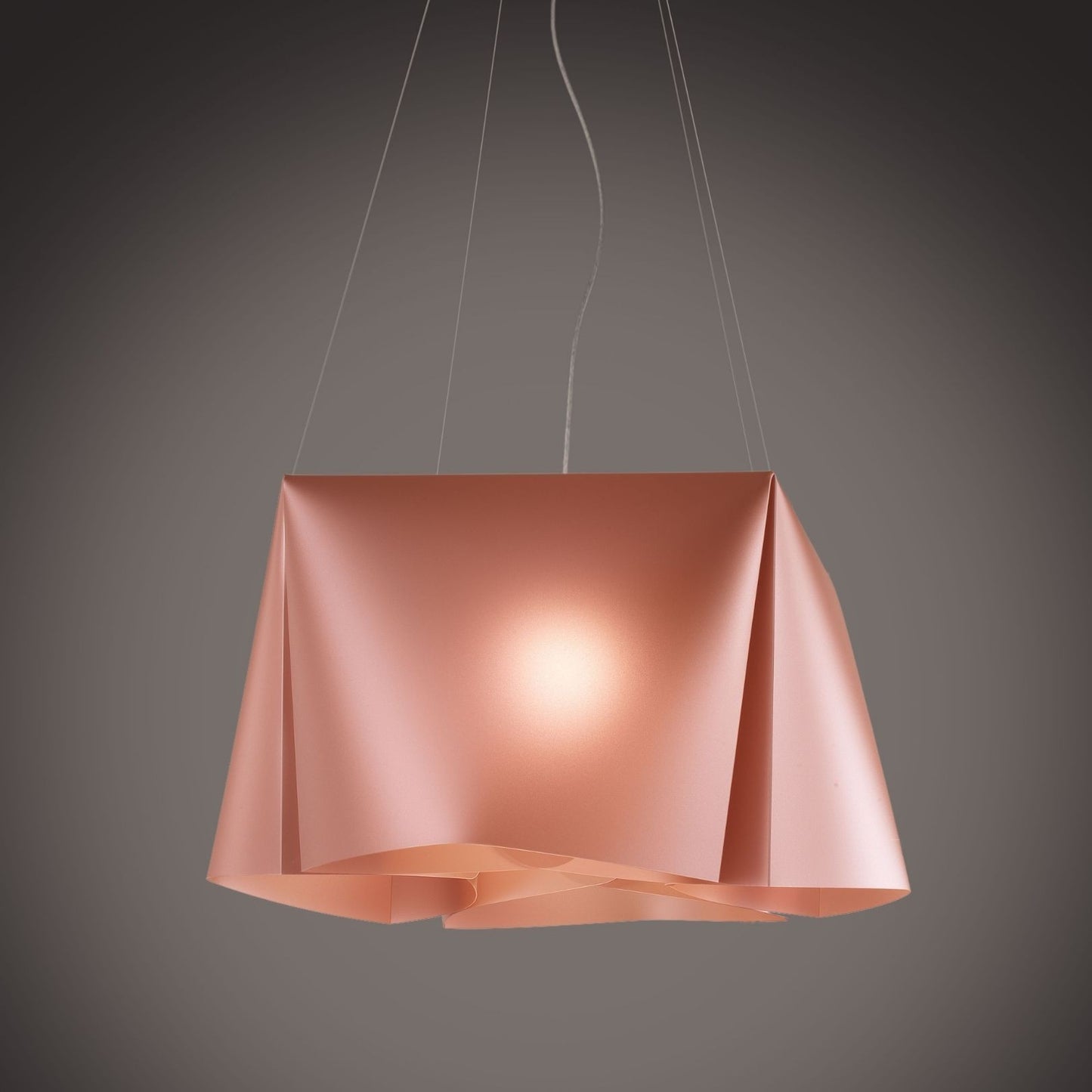 Suspensión 3 Luces Cobre en Metal Cromado Cm. 59 x 31h