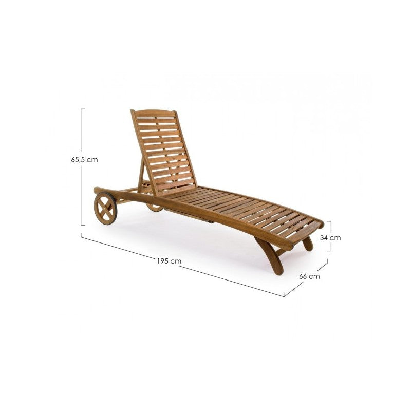 Cuna Noemi en madera de Acacia 195x66xH34-65,5cm