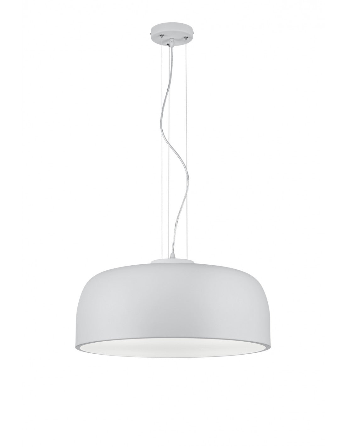 Suspensión De Cocina Moderna Tapa Metálica 4 Luces Baron White Trio Lighting