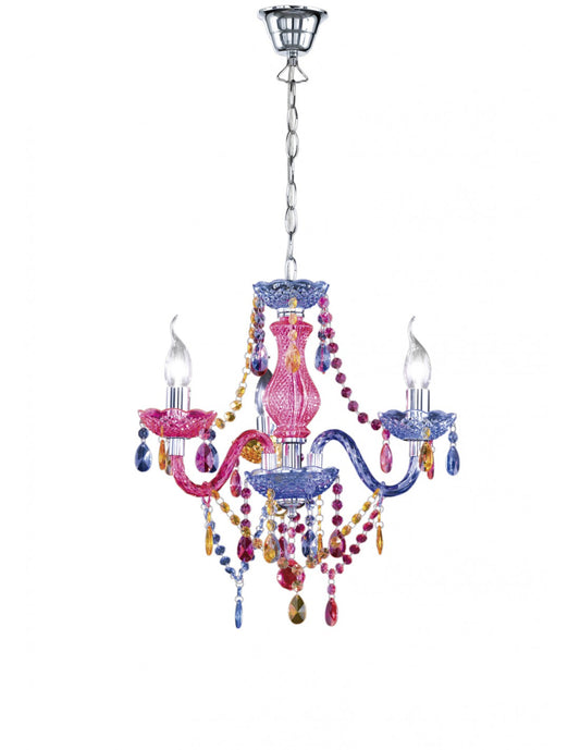 Araña 3 Brazos Lüster Colgantes Decorativos Multicolor Trio Lighting