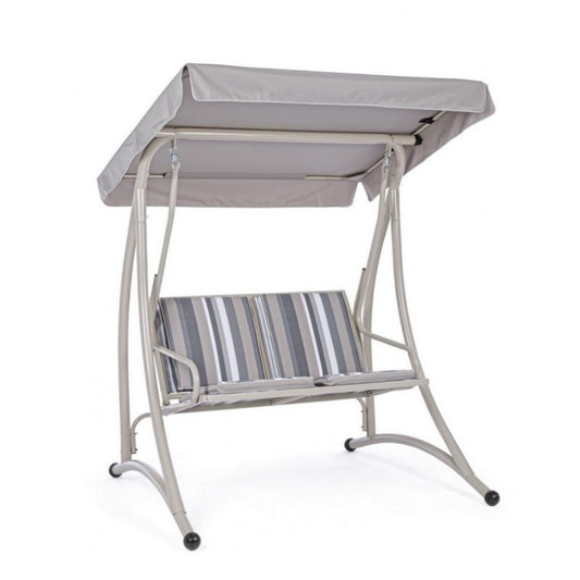 Columpio biplaza acero Marfil GRELY 145x120x h185 cm