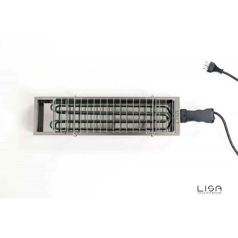 Barbacoa eléctrica fácil transporte 53 x 14 cm