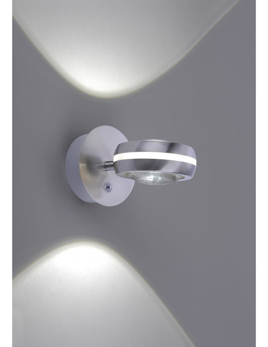 Aplique Vista LED Regulable Regulable Rgbw Níquel Ø11 cm Trio Lighting