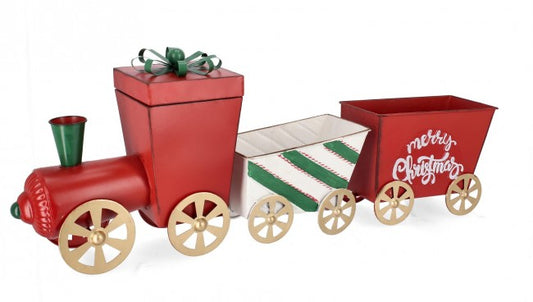 2x 2P Decoración de tren de Papá Noel