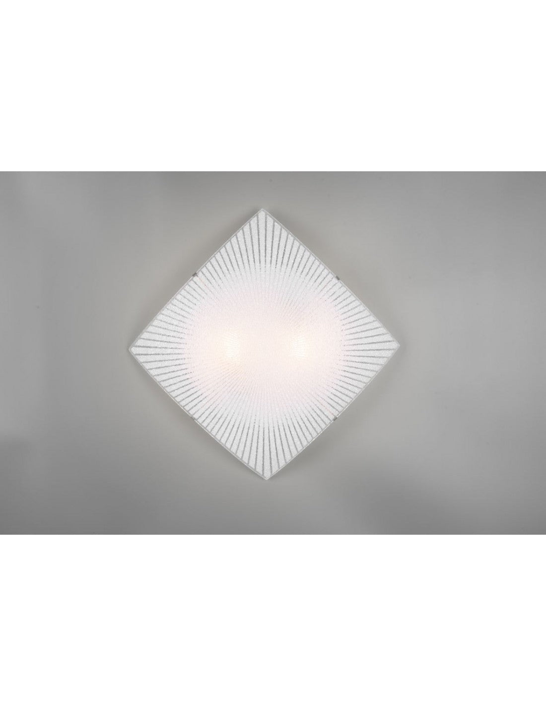 Plafón cuadrado de cristal transparente Elisa 2xE27 Trio Lighting