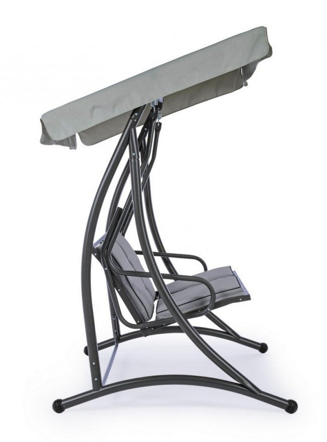 Columpio biplaza acero Antracita GRELY 145x120x h185 cm