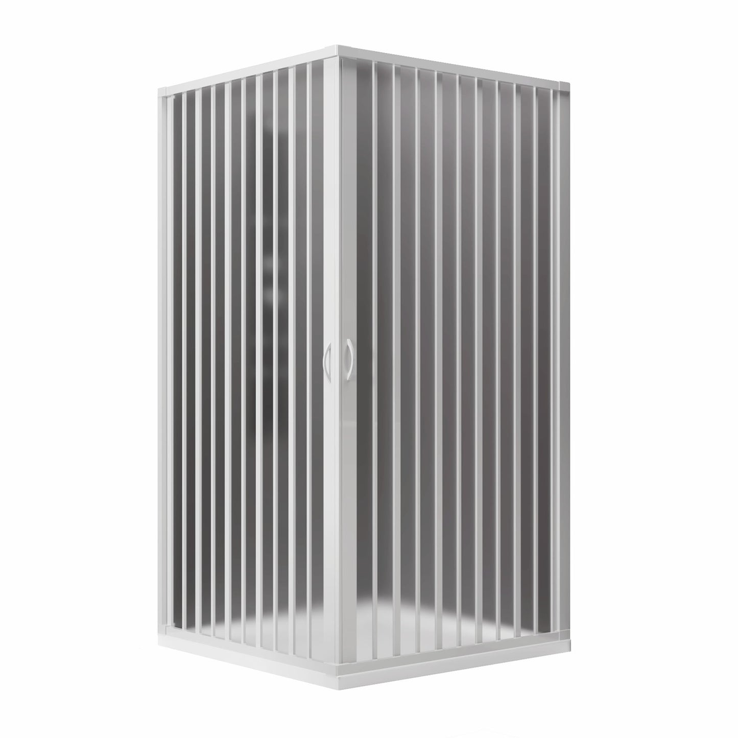 Mampara De Ducha 2 Caras Con Abatimiento Reducido. Línea Mod. Rosy Plisse