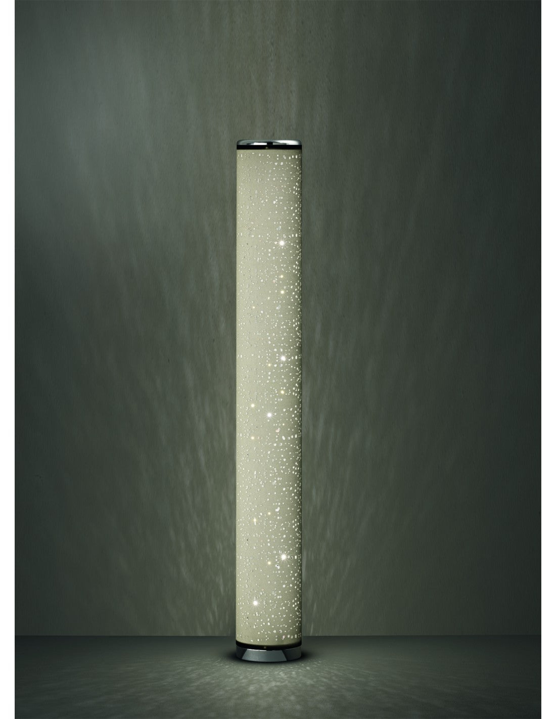 Lámpara de pie LED moderna Tico Al. 103 cm Tela blanca Trio Lighting
