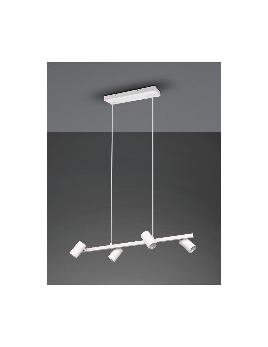 Suspensión Blanca 4 Focos Orientables GU10 Marley Trio Lighting