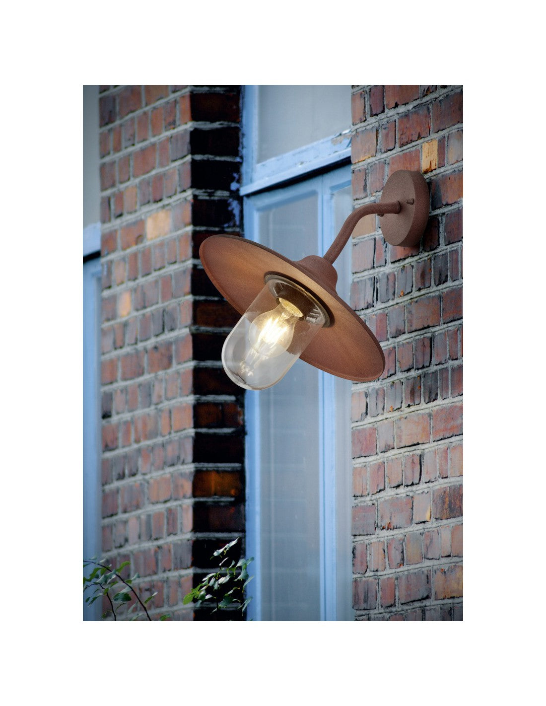 Aplique 1xE27 Brenta Rust Vidrio Difusor IP44 Trio Lighting