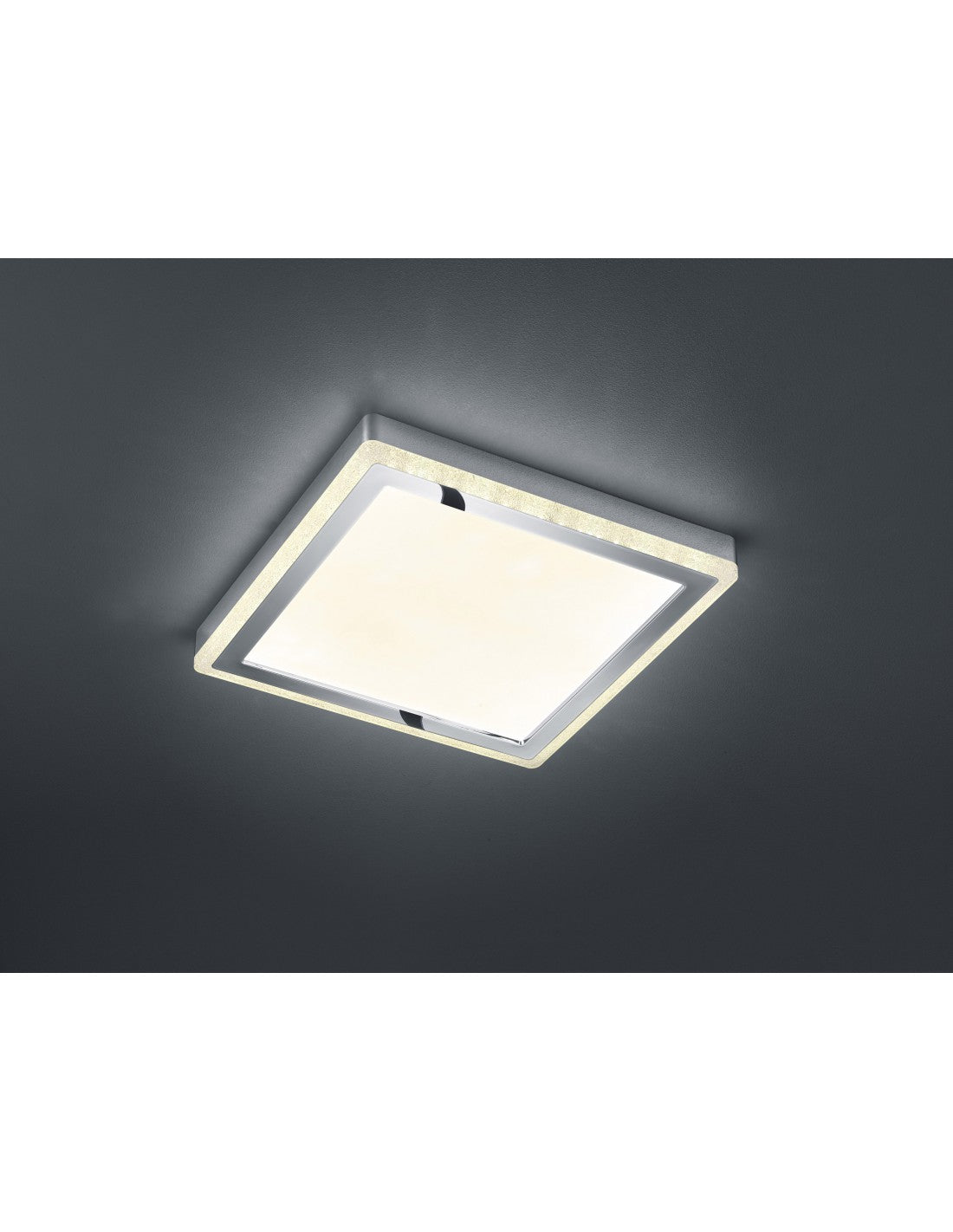 Plafón Slide Cuadrado Doble LED RGBW Regulable Blanco 40x40 cm Trio Lighting