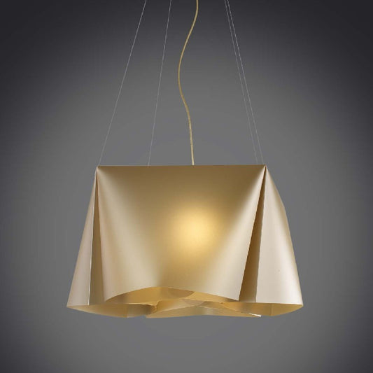 Lámpara colgante WANDA de cinco luces en Polilux Gold diámetro 59x h31 cm