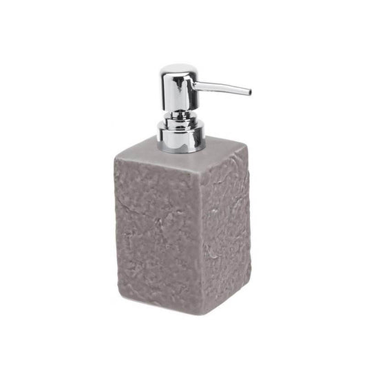 Dispensador de jabón gris de la serie Petra