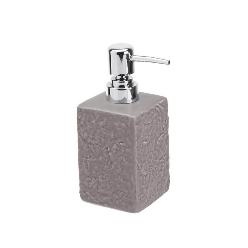 Dispensador de jabón gris de la serie Petra