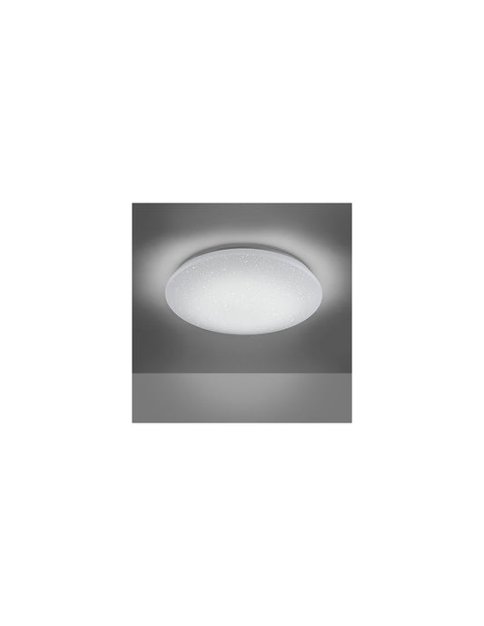 Plafón LED RGB moderno con efecto cielo estrellado Charly White Ø50 cm Trio Lighting