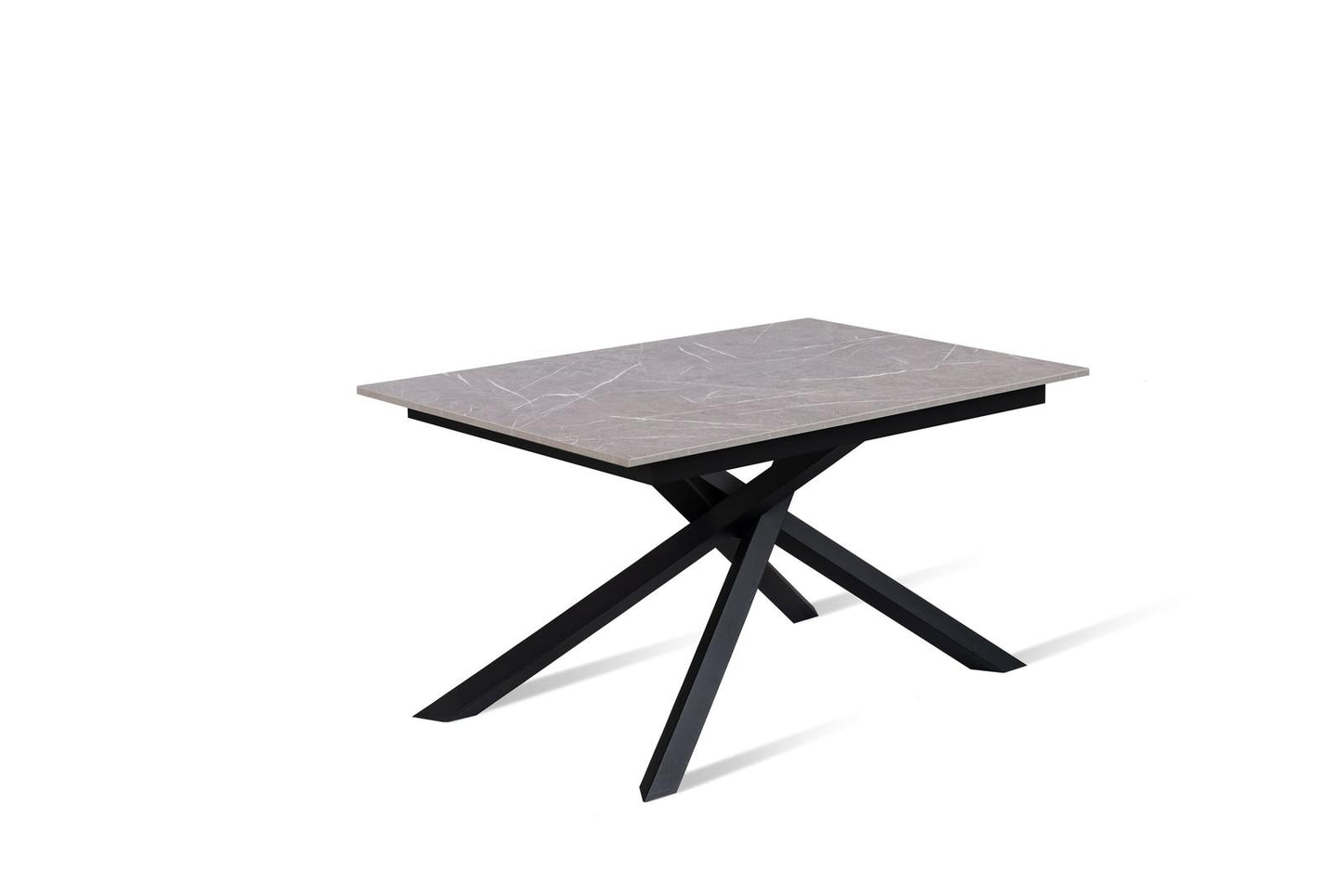 Mesa extensible antracita-negro 90 cm x 140- 190 cm Alt. 76 cm